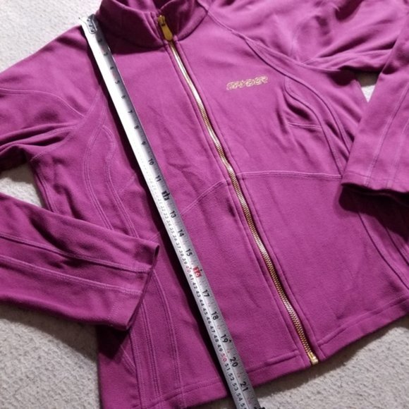 Spyder Pink Soft Fleece Full Zip Up Sweatshirt - Picture 5 of 8